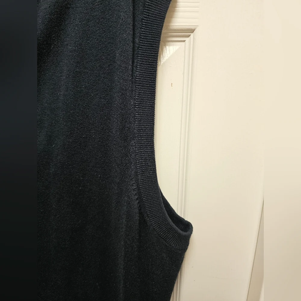 Oak Hill Men’s Knit Sweater Vest Navy Blue Button Front Size 2XLT Big & Tall NWT